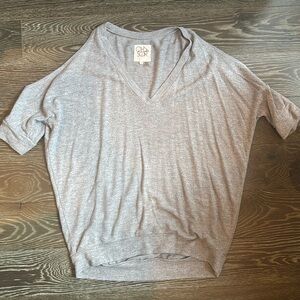 CHASOR gray open shoulder top size S